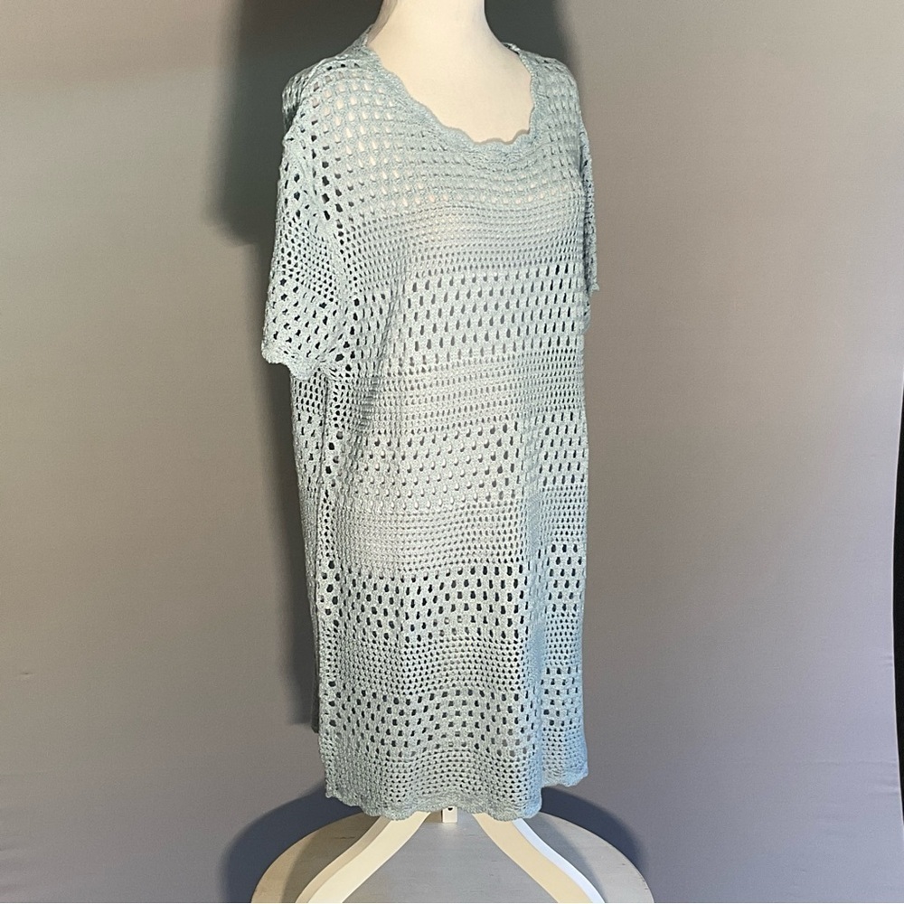 ANRABESS Crochet Swim Cover-Up Dress Blue Size L NWT - Picture 6 of 16